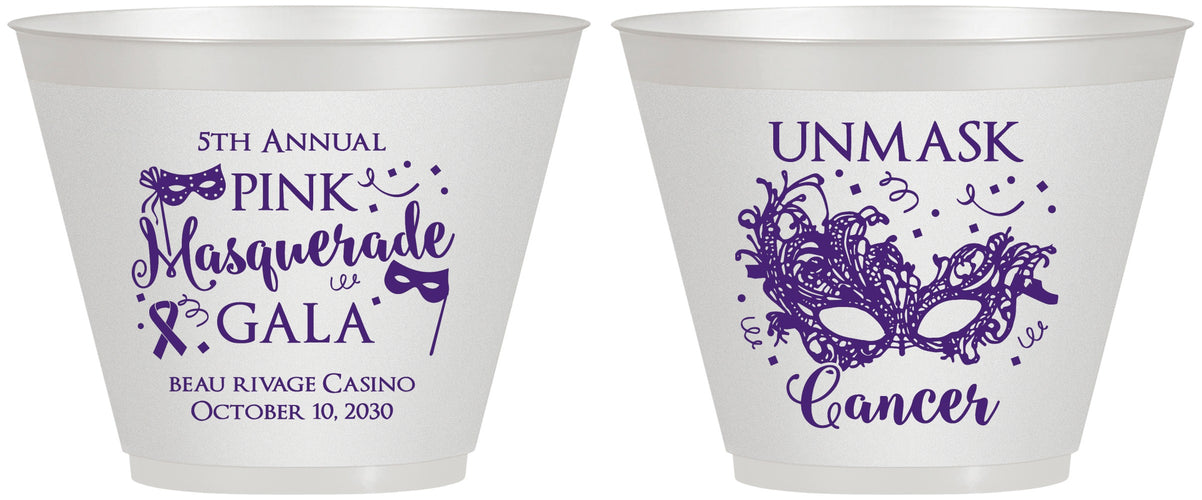 Custom Awareness 9 oz Wine Frosted Cups - Masquerade | 230008