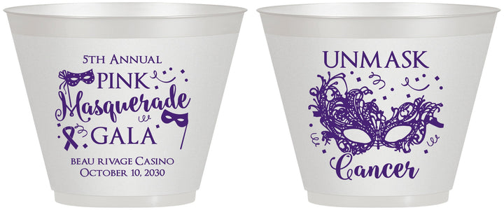 Custom Awareness 9 oz Wine Frosted Cups - Masquerade | 230008