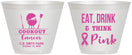 Custom Awareness 9 oz Wine Frosted Cups - Eat Drink Think Pink | 230009