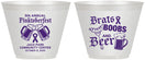 Custom Awareness 9 oz Wine Frosted Cups - Brats Boobs Beer | 230012