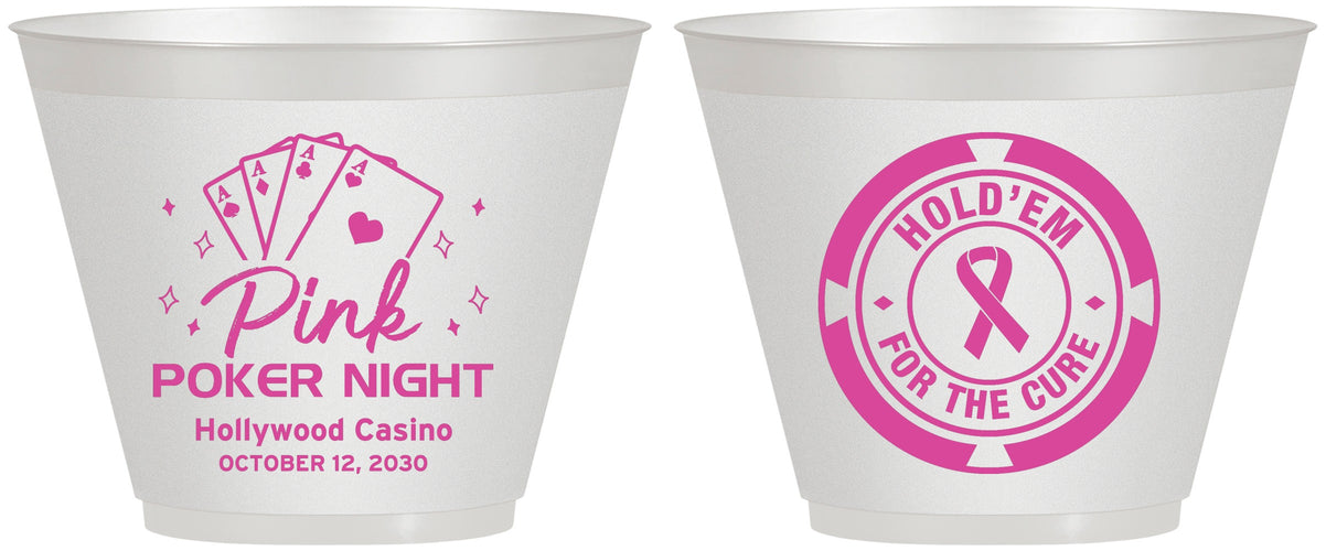 Custom Awareness 9 oz Wine Frosted Cups - Poker Casino | 230013