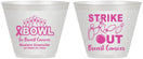 Custom Awareness 9 oz Wine Frosted Cups - Bowling Strike Out | 230015