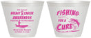 Custom Awareness 9 oz Wine Frosted Cups - Fishing For A Cure | 230018