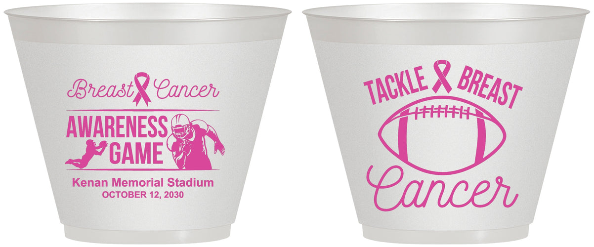 Custom Awareness 9 oz Wine Frosted Cups - Football Tackle | 230019