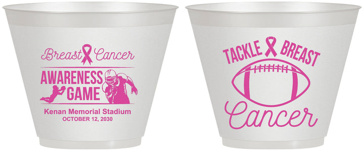 Custom Awareness 9 oz Wine Frosted Cups - Football Tackle | 230019