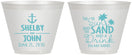 Custom Wedding 9 oz Wine Frosted Cups - Sun Sand Drink In My Hand | 233
