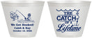 Custom Wedding 9 oz Wine Frosted Cups - Catch Of A Lifetime | 234