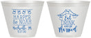 Custom Wedding 9 oz Wine Frosted Cups - Eat Drink Be Married | 235