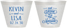 Custom Wedding 9 oz Wine Frosted Cups - Eat Drink Be Married | 239