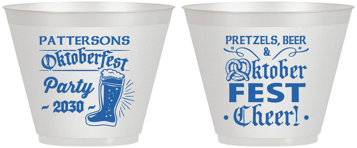 Custom Oktoberfest 9 oz Wine Frosted Cups - Pretzel | 240001