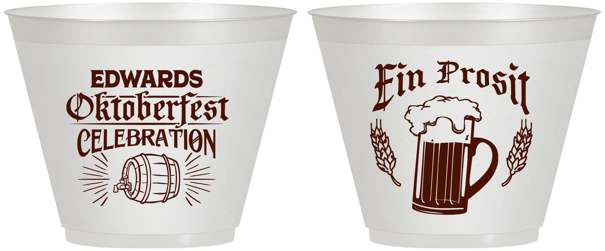 Custom Oktoberfest 9 oz Wine Frosted Cups - Ein Prosit | 240002
