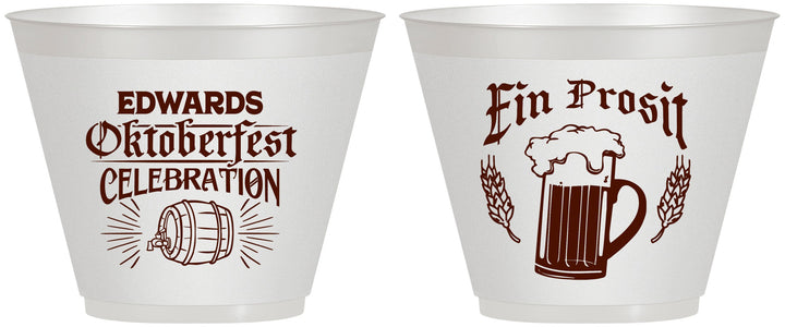 Custom Oktoberfest 9 oz Wine Frosted Cups - Ein Prosit | 240002