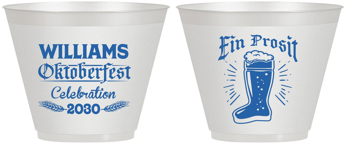 Custom Oktoberfest 9 oz Wine Frosted Cups - Ein Prosit | 240003
