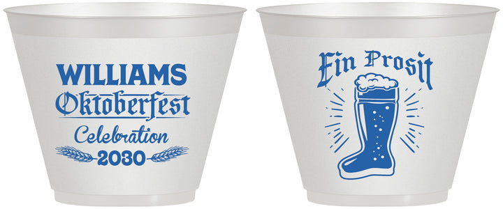Custom Oktoberfest 9 oz Wine Frosted Cups - Ein Prosit | 240003