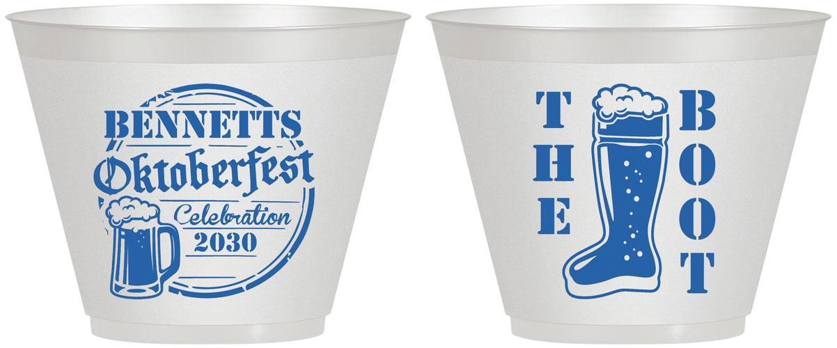 Custom Oktoberfest 9 oz Wine Frosted Cups - Boot | 240004