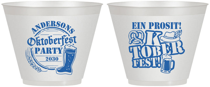 Custom Oktoberfest 9 oz Wine Frosted Cups - Ein Prosit | 240005