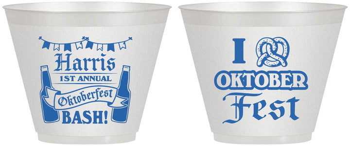 Custom Oktoberfest 9 oz Wine Frosted Cups - Pretzel | 240009