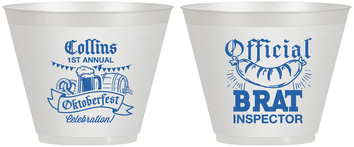 Custom Oktoberfest 9 oz Wine Frosted Cups - Brat Inspector | 240011