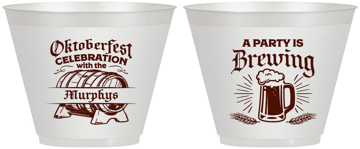 Custom Oktoberfest 9 oz Wine Frosted Cups - Beer Keg | 240014