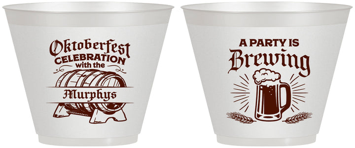 Custom Oktoberfest 9 oz Wine Frosted Cups - Beer Keg | 240014