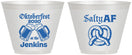 Custom Oktoberfest 9 oz Wine Frosted Cups - Pretzel Salty Af | 240015