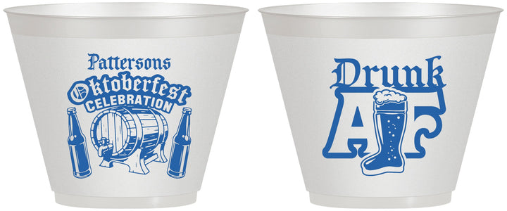 Custom Oktoberfest 9 oz Wine Frosted Cups - Drunk Af | 240016