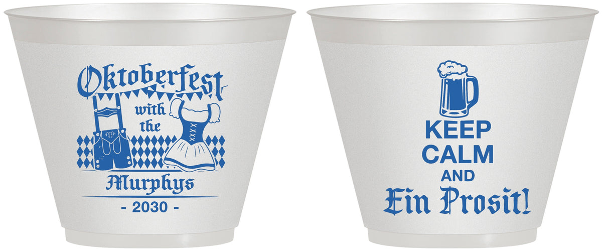 Custom Oktoberfest 9 oz Wine Frosted Cups - Ein Prosit | 240019