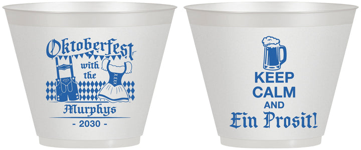 Custom Oktoberfest 9 oz Wine Frosted Cups - Ein Prosit | 240019