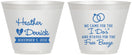 Custom Wedding 9 oz Wine Frosted Cups - I Do Free Booze | 243