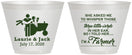 Custom Wedding 9 oz Wine Frosted Cups - Farmer Tractor | 244