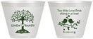 Custom Wedding 9 oz Wine Frosted Cups - Two Little Love Birds | 249
