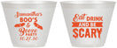 Custom Halloween 9 oz Wine Frosted Cups - Boo Booze Scary | 250000