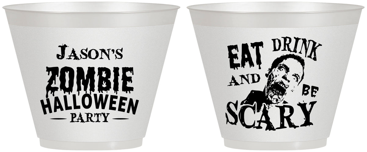 Custom Halloween 9 oz Wine Frosted Cups - Eat Drink Be Scary | 250003