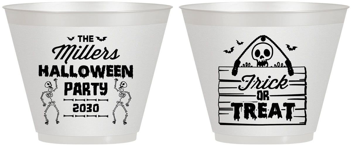 Custom Halloween 9 oz Wine Frosted Cups - Trick Or Treat | 250010