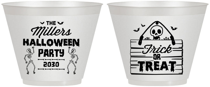 Custom Halloween 9 oz Wine Frosted Cups - Trick Or Treat | 250010