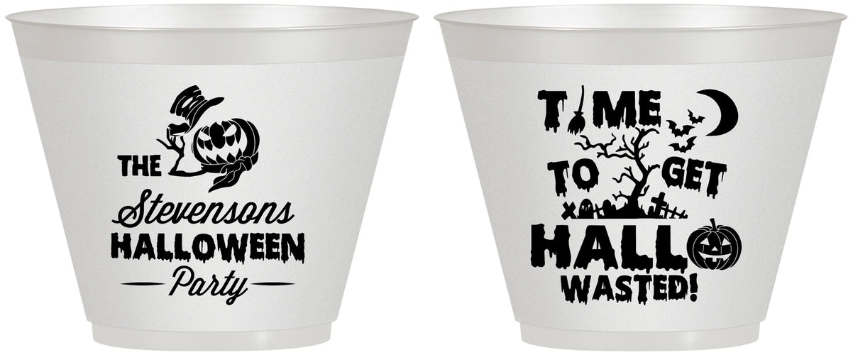 Custom Halloween 9 oz Wine Frosted Cups - Hallowasted Pumpkin | 250013
