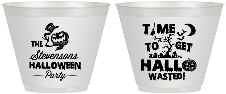 Custom Halloween 9 oz Wine Frosted Cups - Hallowasted Pumpkin | 250013