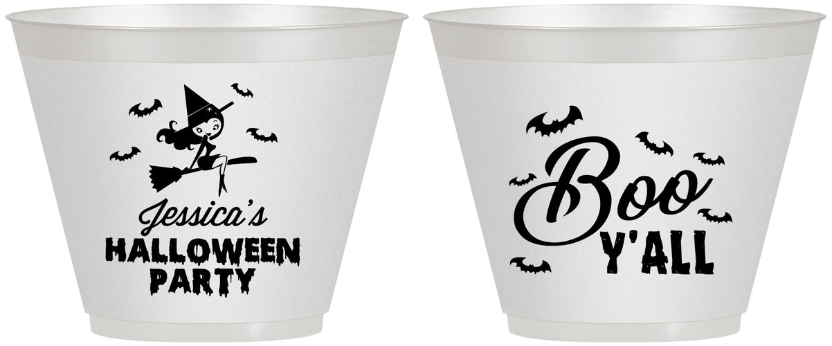 Custom Halloween 9 oz Wine Frosted Cups - Witch Boo | 250015