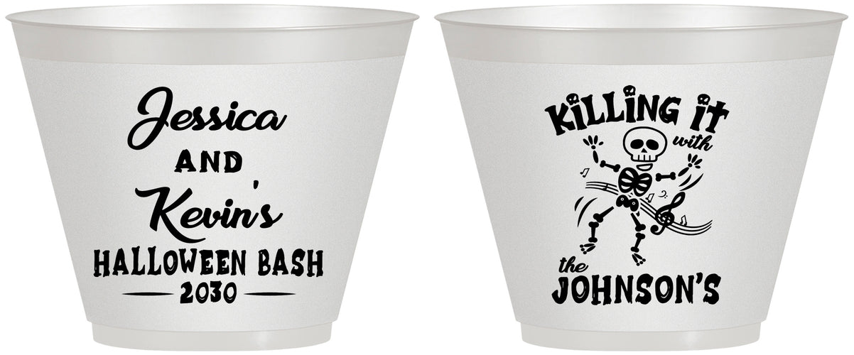 Custom Halloween 9 oz Wine Frosted Cups - Skeleton | 250017