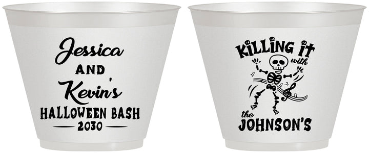 Custom Halloween 9 oz Wine Frosted Cups - Skeleton | 250017