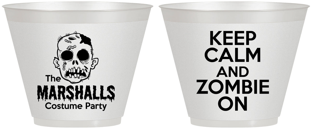 Custom Halloween 9 oz Wine Frosted Cups - Zombie | 250018