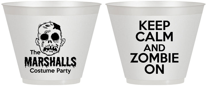 Custom Halloween 9 oz Wine Frosted Cups - Zombie | 250018