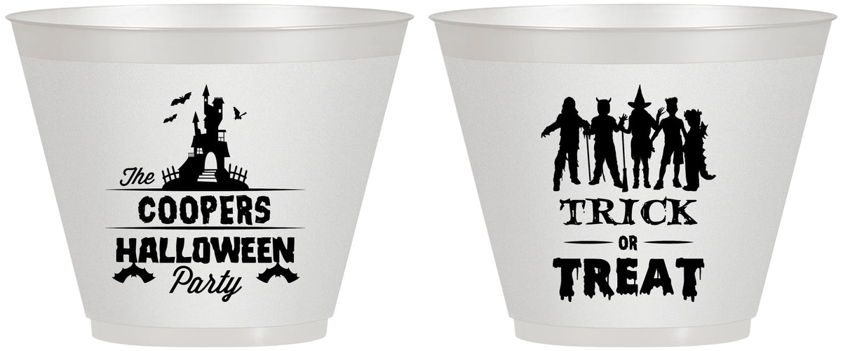 Custom Halloween 9 oz Wine Frosted Cups - Trick Or Treat | 250019