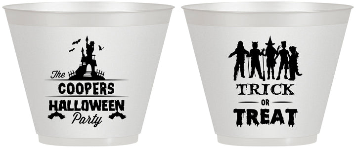Custom Halloween 9 oz Wine Frosted Cups - Trick Or Treat | 250019
