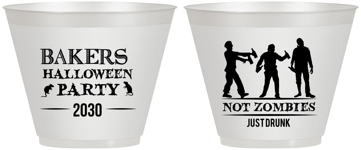 Custom Halloween 9 oz Wine Frosted Cups - Zombies | 250023