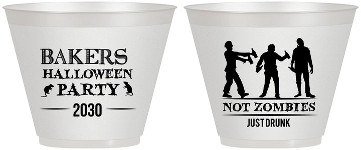 Custom Halloween 9 oz Wine Frosted Cups - Zombies | 250023