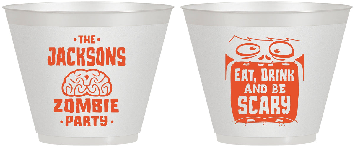 Custom Halloween 9 oz Wine Frosted Cups - Eat Drink Be Scary | 250028