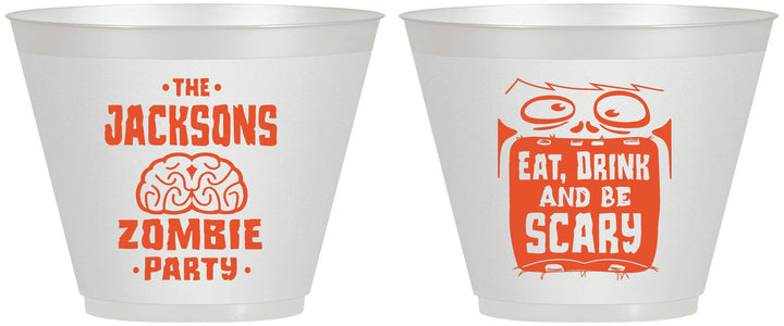 Custom Halloween 9 oz Wine Frosted Cups - Eat Drink Be Scary | 250028