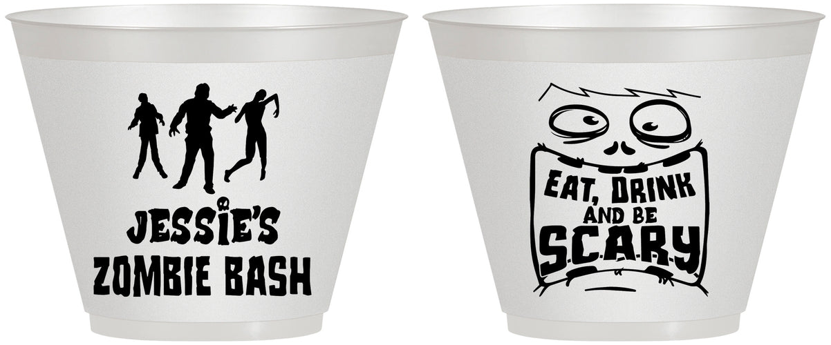 Custom Halloween 9 oz Wine Frosted Cups - Eat Drink Be Scary | 250029