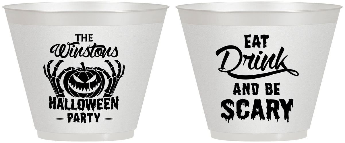 Custom Halloween 9 oz Wine Frosted Cups - Eat Drink Be Scary | 250033
